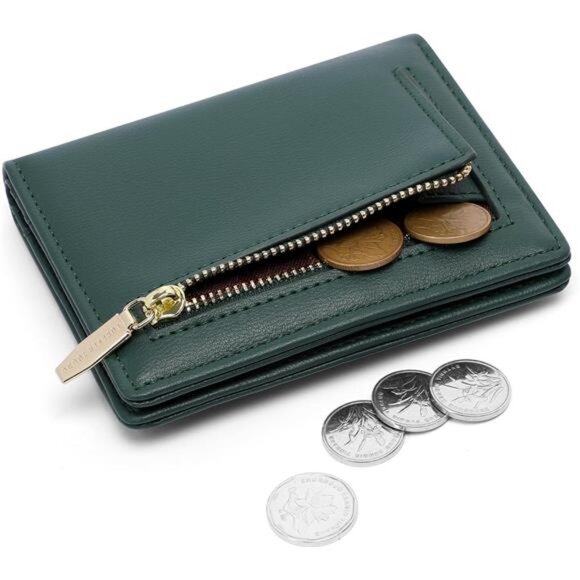 Women RFID Wallet Small Bifold Slim Card Holder Coin Purse Compact Mini - Picture 3 of 6